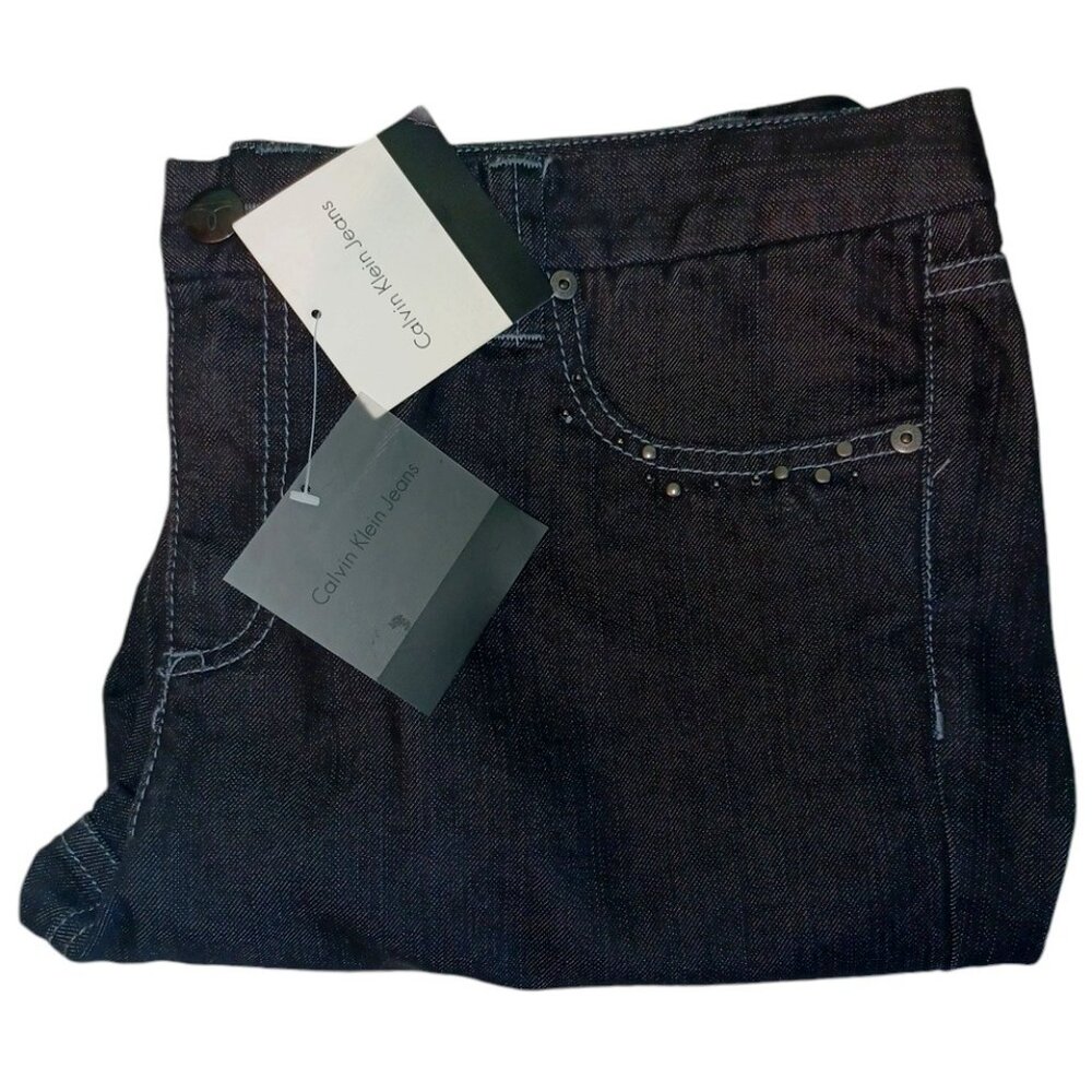 NEW WITH TAGS! Calvin Klein Black Jeans sz 14 (4492)